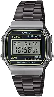 [Casio] Unisex Adult's A168WEHB-1A Digital Watch, Black, 38.6 x 36.3 x 9.6 mm