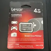 Lexar 4gb Gaming Memory Stick Pro Duo Mark 2 - New Sealed Packaging Damaged