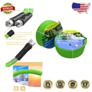 Durable Kink-Resistant Heavy-Duty Water Hose with Aluminum Connectors - 2-Pack
