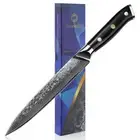 Sunnecko 8 Inch Carving Slicing Knife VG10 Damascus Steel Japanese Chef Slicer