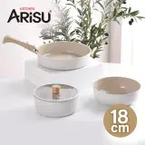 在飛比找遠傳friDay購物優惠-韓國Arisu 可拆式陶瓷不沾鍋5件組18cm