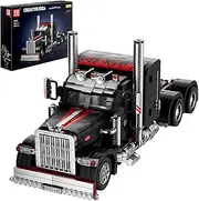 Mould King 10037 Flatbed Semi Truck, Heavy Duty Tow Truck Building Set, Collectible Road Trailer Car Model Toys for 14+ Kids and Adult, Build and Display, 1797 Pieces