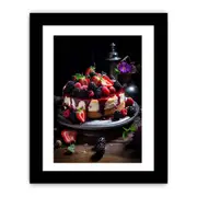 Cheesecake Poster Art Framed print