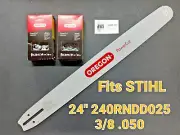24" Oregon Fits STIHL MS310 390 311 240RNDD025 Chainsaw Bar 2 Chains 3/8 050