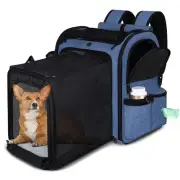 Expandable Pet Carrier Backpack for Small Medium Dog and Cat, Large Space Fit...