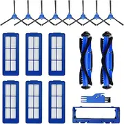 Accessories Kit for Eufy RoboVac 11s Max, Replacement Parts for RoboVac 15C Max, 30C Max, G10 Hybrid, 2 Main Roller Brush 8 Side Brush 6 Filter 1 Cleaning Brush 1 Cover