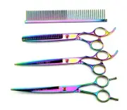 Professional PET Grooming scissors Kit,Coated Titanium,Sharp and Strong Stain...