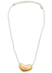 Agmes Heart Satin-cord Necklace - Gold - One Size One Size
