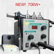 220V Hot Air Rework Station 580W Hot Air Soldering Station+3 Nozzles QUICK 706W+