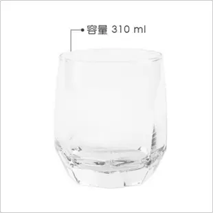 【EXCELSA】八角玻璃杯6入 310ml(水杯 茶杯 咖啡杯)