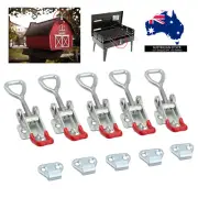 5Pcs Adjustable Metal Latch Catch Fastener Cabinet Boxes Toggle Lock Clamp Hasp
