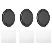 58mm Lens Cap, 3 Pack Sides Pinch Snap Camera Lens Cover for Front Lens