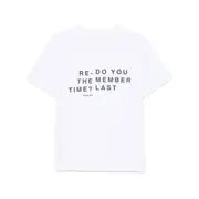 [Sacai] Sacai Flocked-slogan T-shirt II NUMERIC WHITE
