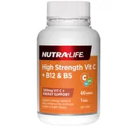 Nutra-Life Vitamin C + B12 & B5 60 Tablets