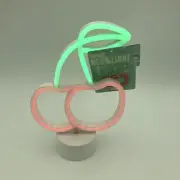 NEON CHERRY LAMP GREAT FOR ANY ROOM DECORATIVE NIGHT LIGHT DECOR - FUN DAY