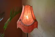 Lampshade dome pink lace hand-stitched table lampshade floor lampshade