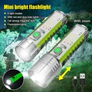 50000LM COB LED Flashlight Super Bright Wick Lighting USB Charging Torch Lamp US