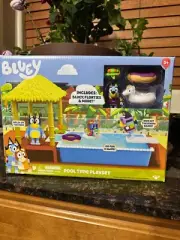 New Bluey Pool Time Playset With Figure Includes Bluey, Floaties & Accessories