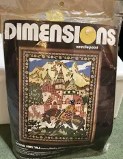 NIP Dimensions 2144 Medieval Fairy Tale Needlepoint Persian Yarns Timothy Glenn