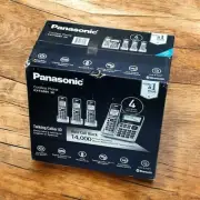 Panasonic KX-TG994SK DECT 6.0 Bluetooth 4-Handset Cordless Phone Bundle *NEW*