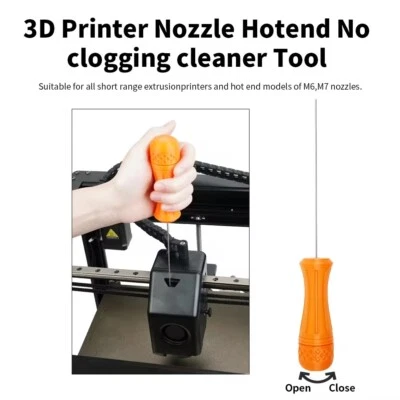 For Creality K1/K1C/K1 Max/Ender3 V3 3D Printer Hotend No Clogging Cleaner Tool