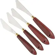 Palette Knife in the Shape of Oil Paint Spatula Art Mixes Acrylic Scratch Kit for Artists and Student Art Material: Wood, Stainless Steel