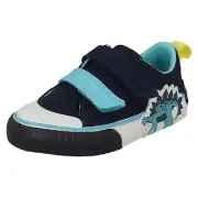 Boys Clarks Casual Canvas Shoes - Foxing Tail T