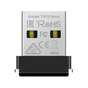 TP-Link Archer TX1U Nano AX300 Nano Wi-Fi 6 Wireless USB Adapter , 287 Mbps at 2.4 GHz , Internal Antennas, USB 2.0 , MU-MIMO, OFDMA