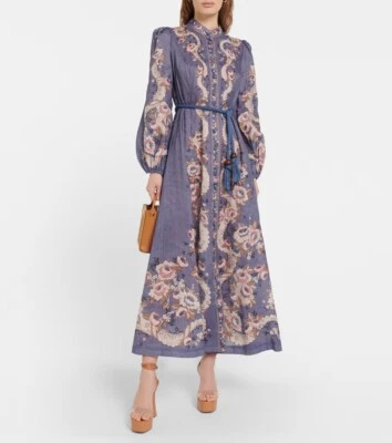BNWT Zimmermann Vitali Long Billow Dress Size 2
