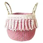 Flower Basket with Handle Dirt-proof Washing Storage Decorative Basket Bright