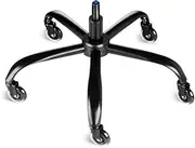Sytopia Office Chair Base Replacement Bundles, Heavy Duty 352LBs, Reinforced to Repair Swivel Gaming Chair Bottom Part with 5 Universal Premium Casters and 1 Gas Lift Cylinder(Matte Black)