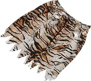 Veemoon Unisex Leopard Print Skirt for Festivals Lightweight Breathable Animal Print Costume Skirt for Jungle Themed Parties Comfortable Polyester Clothing for Men Women