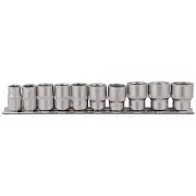 Draper Metric Socket Set on Metal Rail 3/8"D 10 Piece 10 to 19mm 6 Point 16400