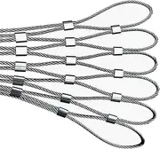 Stainless Steel Woven Wire Mesh Stainless Steel Garden Net, Flexible 304 Stainless Steel Rope Net, Mesh 9cm, Multifunctional Safety Fence, Animal Poultry Cage Net