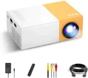 Mini Projector, Portable Projector for Cartoon, Kids Gift, Outdoor Movies Bundle