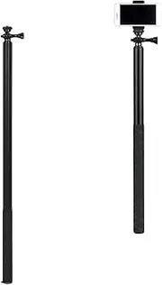 Invisible Selfie Stick, Extendable Camera Selfie Stick with 1/4in Screw/Thread, Extension Pole Selfie Stick for Xiaomi Yi for Instax X3 for Insta 360 and More