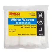 Whizz 44511 White Woven Shed-Resist Mini Paint Roller Cover 6.5 W x 1/2 Nap in.