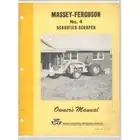 Massey Ferguson Scarifier Model 4 Scraper Operator Manual 12 pages Comb bound
