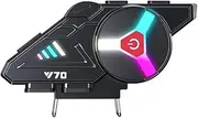 ZENWORYS Y70 Motorcycle Bluetooth Helmet Headset V5.3 RGB Colorful Lights Earphone IPX6 Waterproof Support Connecting 2 Phones
