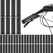 Yexiya 48 Pcs Bike Handle Grips Kids Non Slip Rubber Bicycle Handlebar Grips Black Replacement Bike Grips for Girls Boys Tricycle Wheelchair Mountain Bike BMX MTB