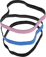 ibasenice 3pcs Elastic Sports Headbands for Men Women Nonslip Sweat Absorbing Workout Accessories Stretchy Fitness Headbands for Yoga Running Gym Activities