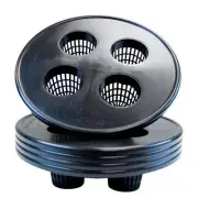 Viagrow Black Net Pot Mesh Bucket Lid, 3" Net Pots x 4 (5-Pack)