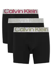 Calvin Klein Logo Stretch-cotton Boxer Briefs - set of Three - Black - M M