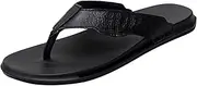 [Generic] Cute Flip Flops for Men Summer New Pattern Flat Bottom Comfortable Non Slip Large Beach Sippers Mens Flops Size 11 (Black, 42)