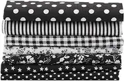 Soft and Beautiful Burr-Free Quilt Fabric, 100% Cotton Quilt Fabric Fat Quarter, for Craft Quilting Home Decor Sewing(Black)