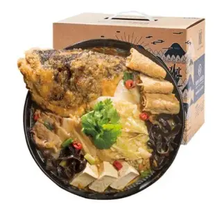 【嘉義林聰明】沙鍋魚頭魚肉禮盒(沙鍋菜2100g+任選魚頭300g+鰱魚肉100g)x1盒