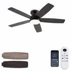 Ceiling Fans with Lights, 48Inch Low Profile Ceiling Fan with Light and Remot...
