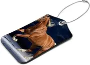[CWAGFEQZ] 2-Pc Luggage Tag,Bag Tags for Luggage,Travel Suitcase Tags,Night and Horse