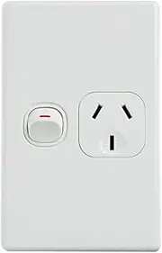 4C | Elegant Single Power Point 250V 10A | Vertical