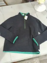 Crewcuts J. Crew Boys L 10 11 Half Zip Popover Pullover Sweatshirt Reversible